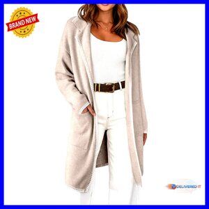 Long Knit Cardigan Sweater Oversized Chic Casual Cozy Winter Layering Piece